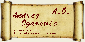 Andrej Ogarević vizit kartica